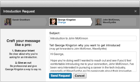 linkedin warm introductions