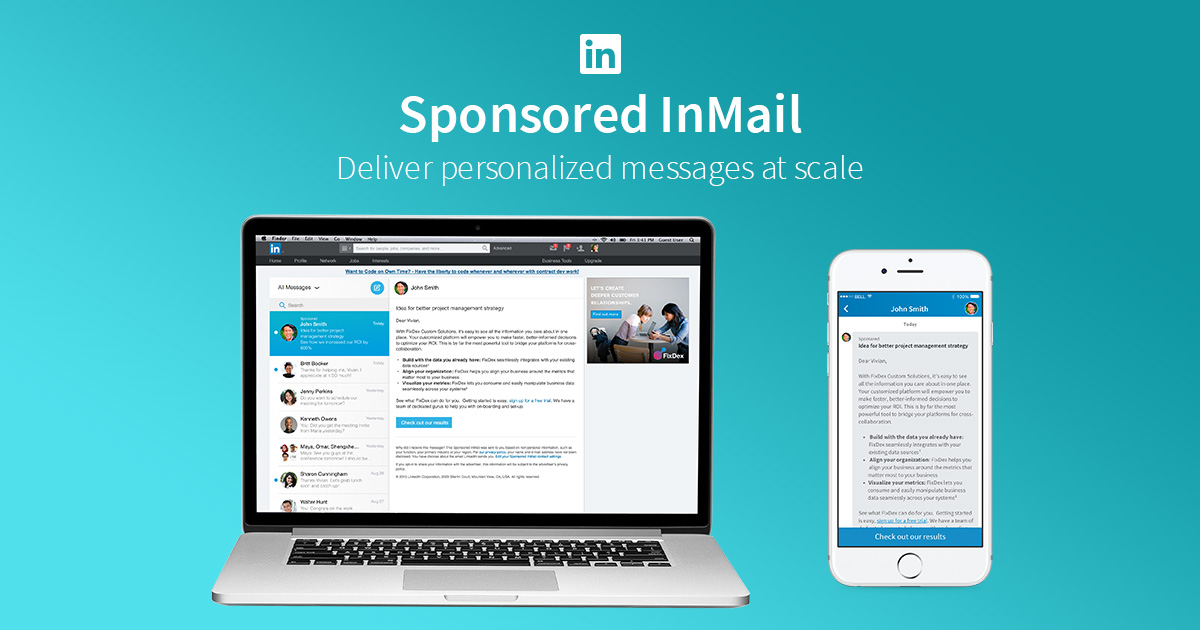 LinkedIn Sponsored InMail Is Now Available To All Marketers Through 