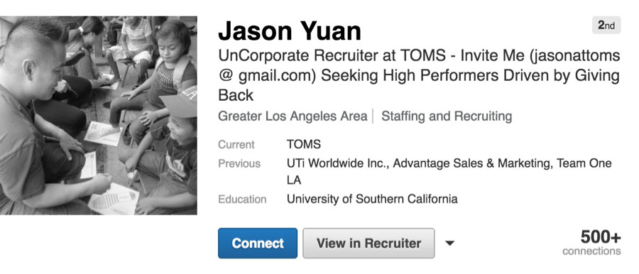 linkedin recruiter corporate