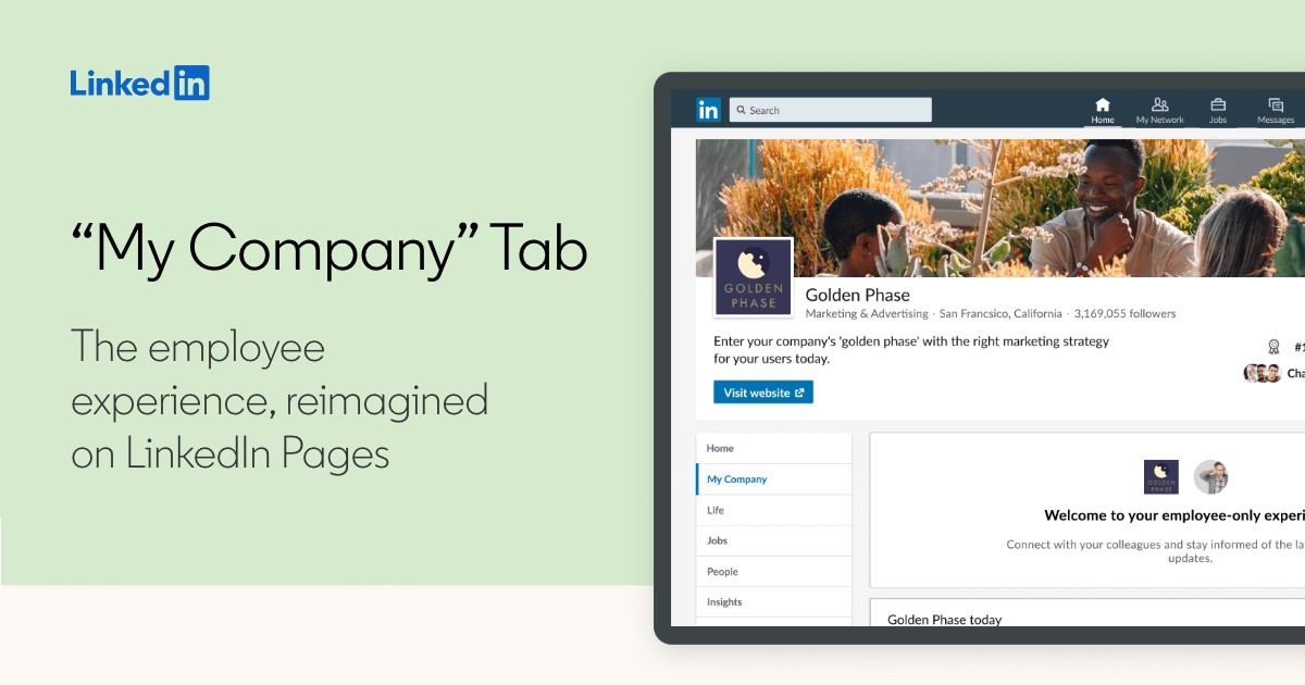 My Company” Tab on LinkedIn Pages